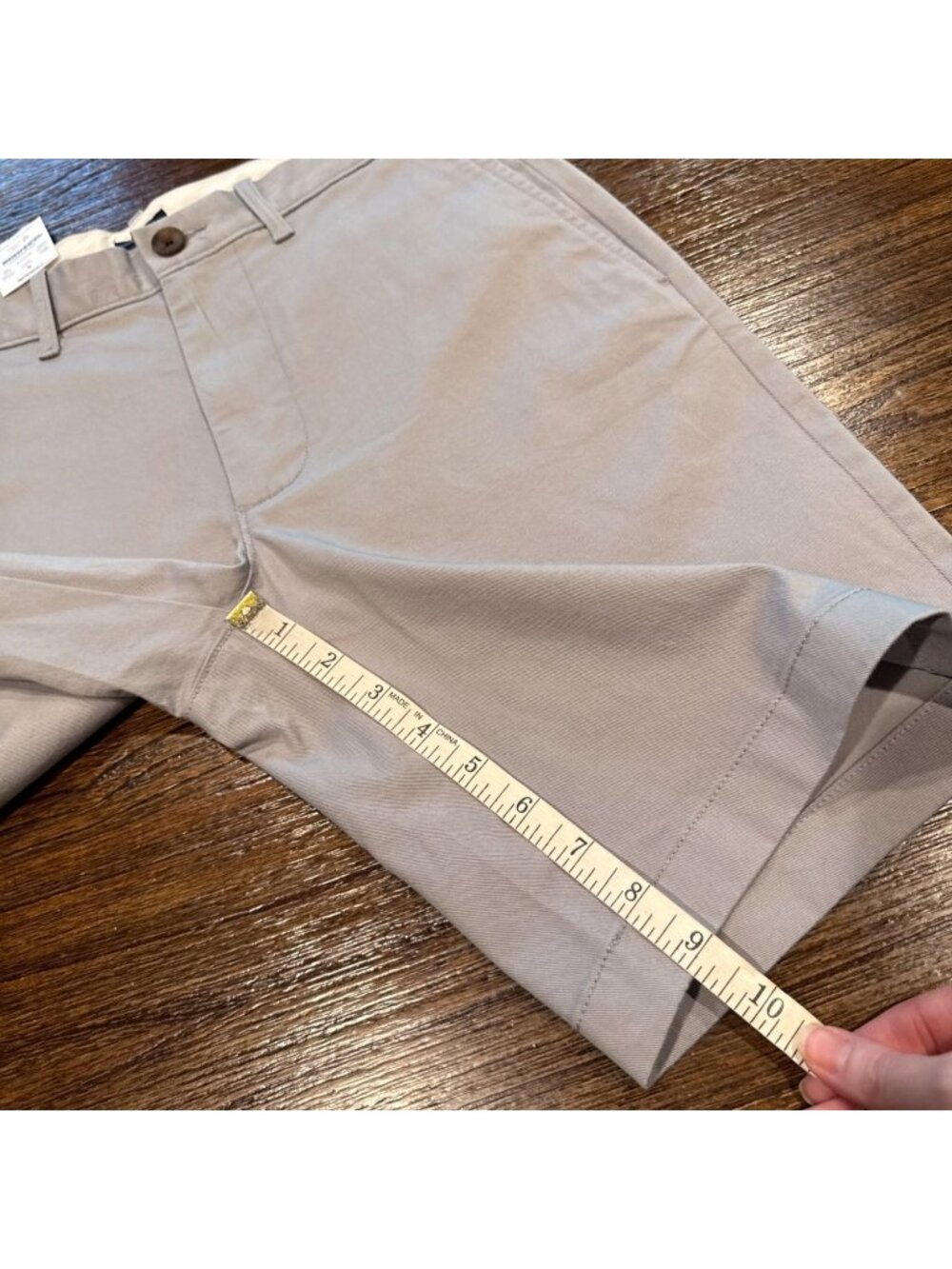 NWT J.Crew Factory 9" Flex Chino Short Men's 28 Light Gray Casual Preppy H5020 - Picture 5 of 8